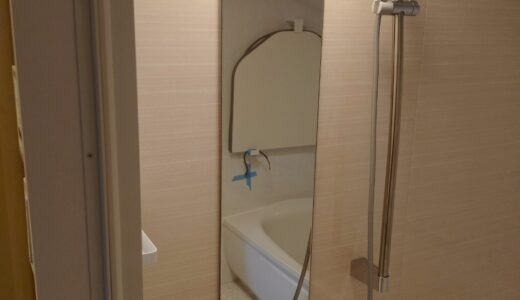 心安らぐ優しい色調の浴室