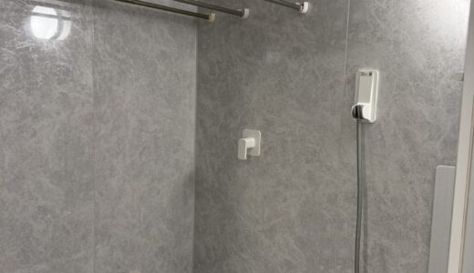 浴室リフォーム ストーンシェルグレー×ホワイトが織りなす上品で落ち着いた高級浴室 LIXILリノビオVシリーズ