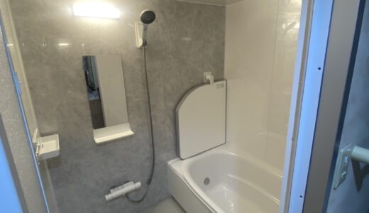 ホワイト基調にグレーが映える上質な浴室デザイン