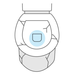 便器がひび割れた