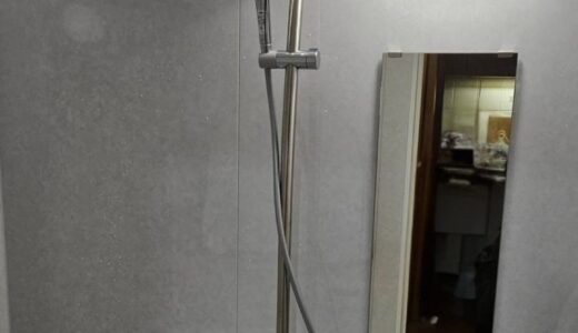 浴室リフォーム ライトグレー床とホワイト浴槽でまとめたTOTO WYシリーズ