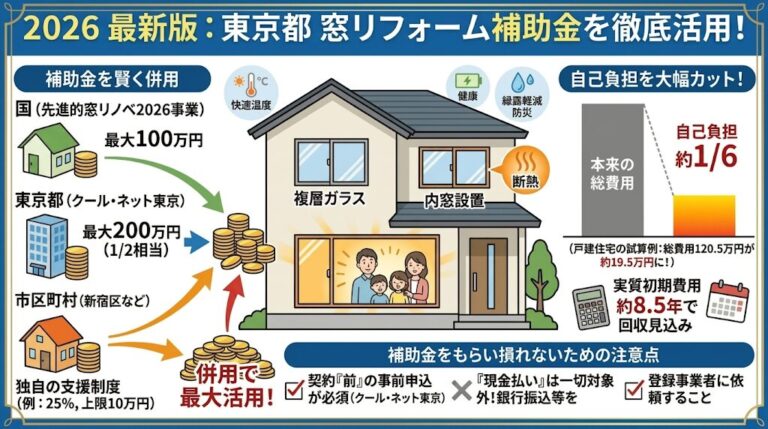 2026年最新版：東京都窓リフォーム補助金を徹底活用！