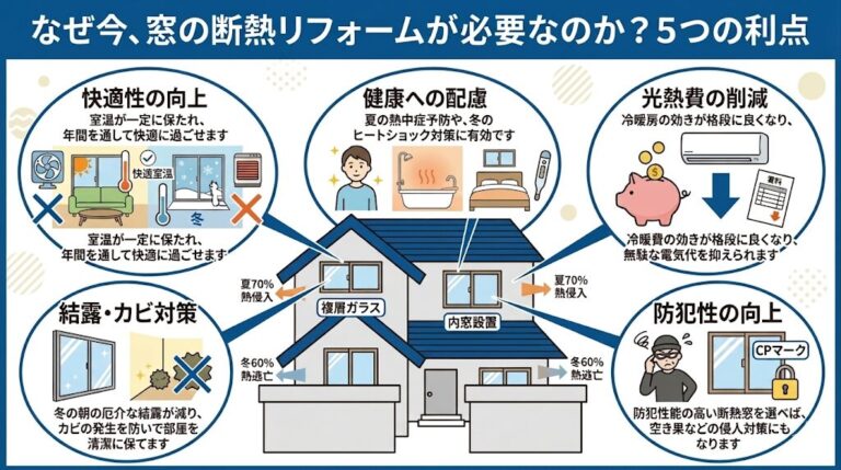 なぜ今、窓の断熱リフォームが必要なのか？5つの利点
